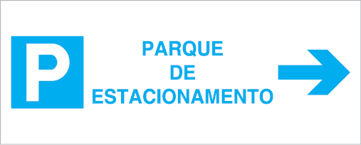 Sinal para parques de estacionamento, Parque de estacionamento à direita