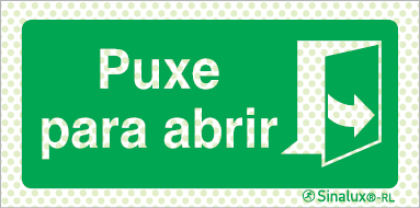 Sinal refletoluminescente, Puxe para abrir