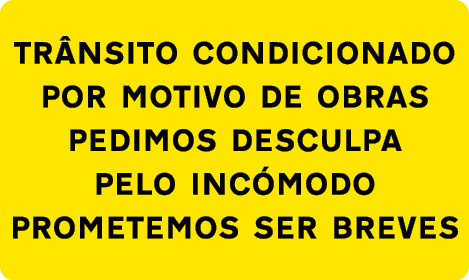 Sinal provisório de trânsito, perigo, Trânsito condicionado