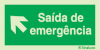 Sinal de Saída de emergência subir à esquerda