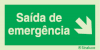 Sinal de Saída de emergência descer à direita