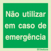 Sinal de Não utilizar em caso de emergência