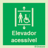 Sinal de Elevador para pessoas com deficiência ou mobilidade condicionada