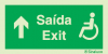 Sinal de Saída | Exit em frente para pessoas com deficiência ou mobilidade condicionada