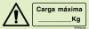 Sinal de advertência, carga máxima