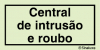 Sinal de central de intrusão e roubo