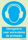 Sinal de obrigação, auriculares de proteção