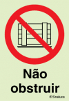 Sinal de proibição, não obstruir