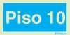 Sinal de informação, número do piso, Piso 10