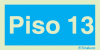 Sinal de informação, número do piso, Piso 13