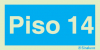 Sinal de informação, número do piso, Piso 14