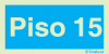 Sinal de informação, número do piso, Piso 15