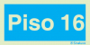 Sinal de informação, número do piso, Piso 16