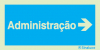 Sinal de informação, administração seta para a direita