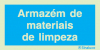 Sinal de informação, armazém de materiais de limpeza