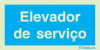 Sinal de informação, elevador de serviço