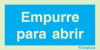 Sinal de informação, empurre para abrir