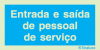 Sinal de informação, entrada e saída de pessoal de serviço