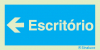 Sinal de informação, escritório seta para a esquerda