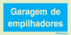 Sinal de informação, garagem de empilhadores