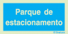 Sinal de informação, parque de estacionamento