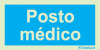 Sinal de informação, posto médico