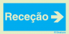 Sinal de informação, receção seta para a direita