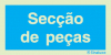 Sinal de informação, secção de peças