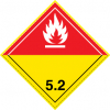 Sinal para transporte de matérias perigosas, peróxidos orgânicos