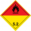 Sinal para transporte de matérias perigosas, peróxidos orgânicos