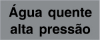 Vinil autoadesivo para identificar tubagens, Água quente; Alta pressão