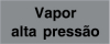 Vinil autoadesivo para identificar tubagens, Vapor; Alta pressão