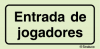 Sinal para instalações desportivas, Entrada de jogadores