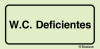 Sinal para instalações desportivas, W.C. utilizadores com mobilidade condicionada