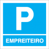 Sinal para parques de estacionamento, informação, Parque do empreiteiro