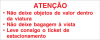 Sinal para parques de estacionamento, instruções de segurança