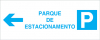 Sinal para parques de estacionamento, Parque de estacionamento à esquerda