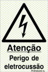 Sinal refletoluminescente para estaleiros, perigo, eletrocussão