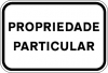 Sinal de trânsito, indicadores de aplicação, Propriedade particular