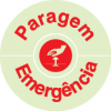 Etiqueta para equipamentos, identificação de paragem de emergência