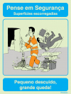 Sinal de sensibilização para a segurança, Superfícies escorregadias